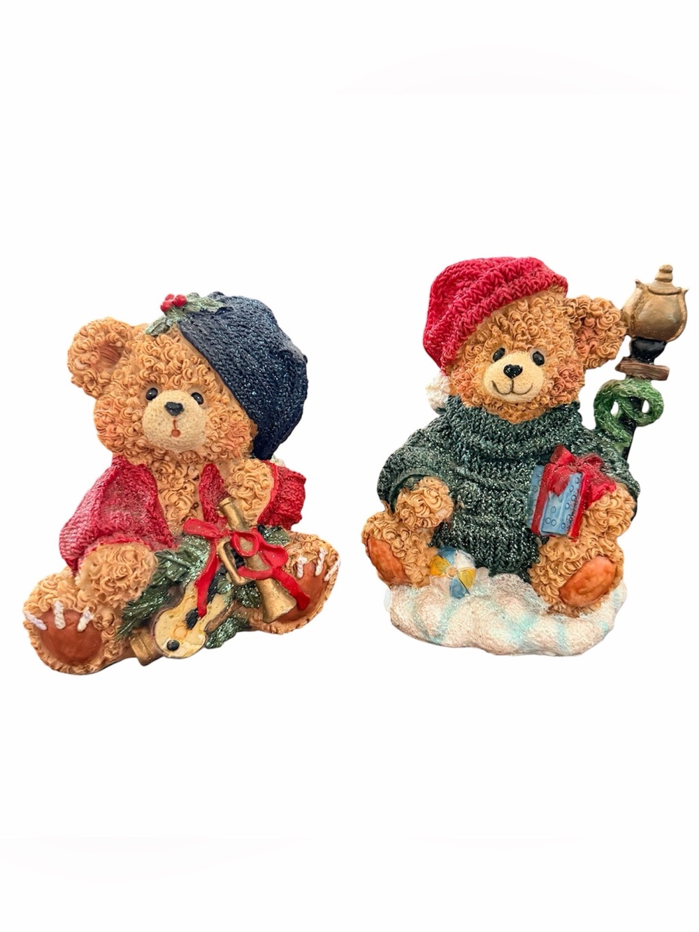 K’s Collection 2pc Christmas Bears Figurines Holiday Decor